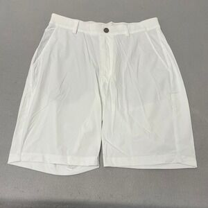 Redvanly Performance Golf Shorts Mens Small White 9 Inch Inseam Stretch Athletic